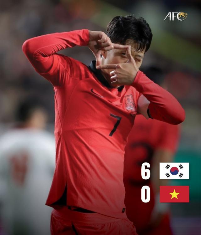 韩国球队大胜对手，提升小组排名
